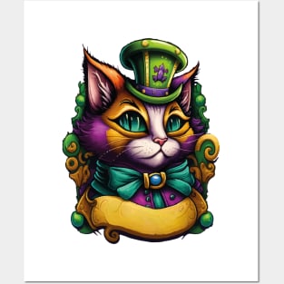 Cat Mardi Gras Posters and Art